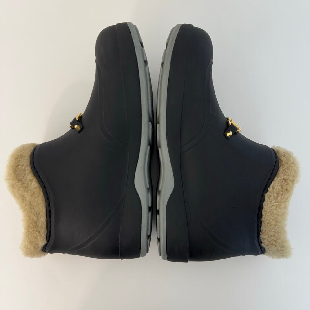 Gucci Crosby Rubber Ankle Boots Shearling Lining GG Horsebit Women's 40 (US10) - Picture 8 of 16